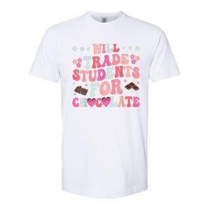 Funny Will Trade Students For Chocolate Teacher Softstyle CVC T-Shirt