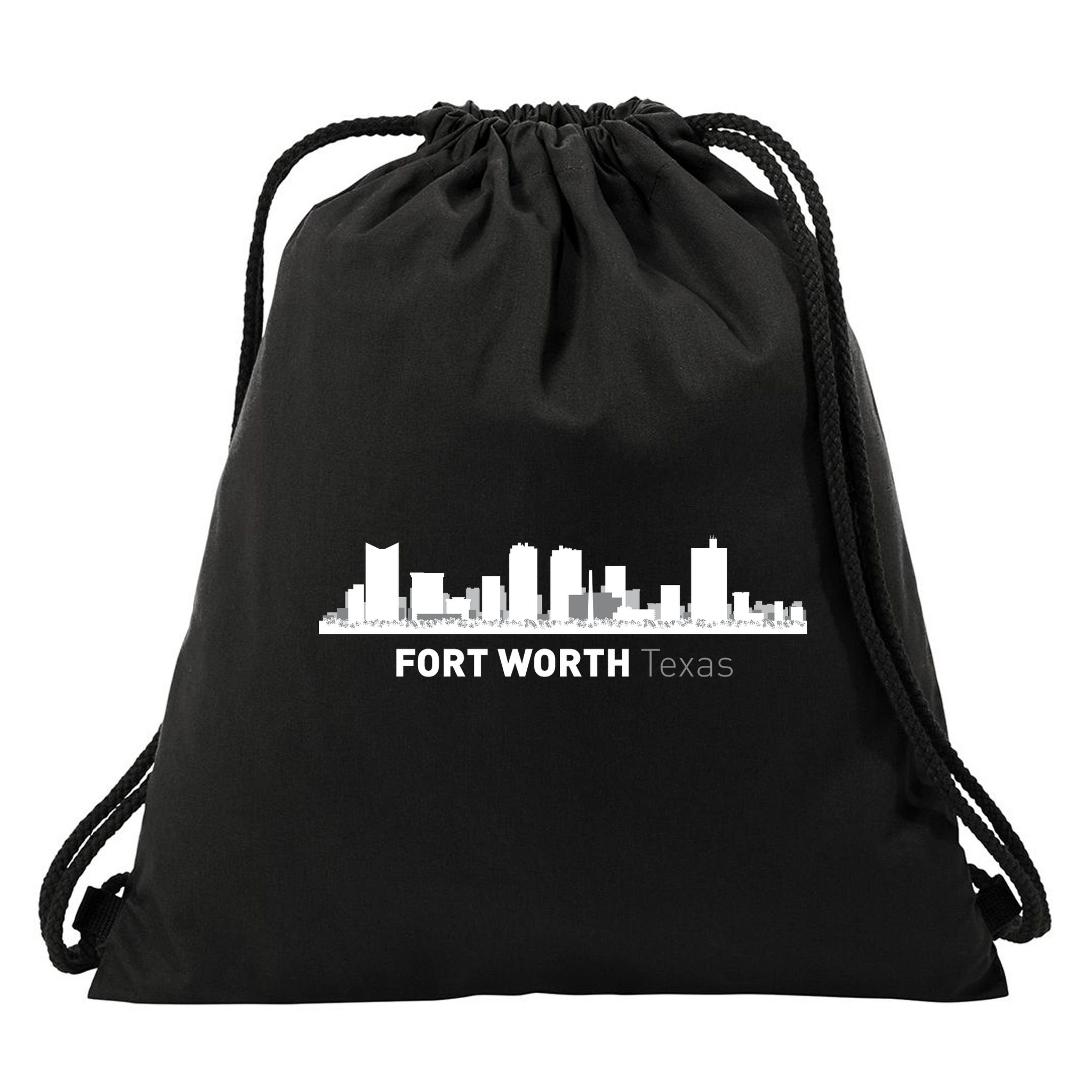 Fort Worth Texas Skyline Drawstring Bag