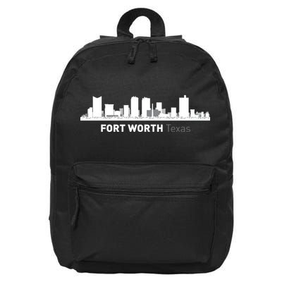 Fort Worth Texas Skyline 16 in Basic Backpack