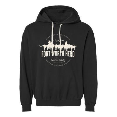 Fort Worth Texas Stockyards And Rodeo Cowboy Garment-Dyed Fleece Hoodie