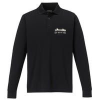 Fort Worth Texas Stockyards And Rodeo Cowboy Performance Long Sleeve Polo