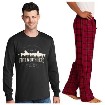 Fort Worth Texas Stockyards And Rodeo Cowboy Long Sleeve Pajama Set