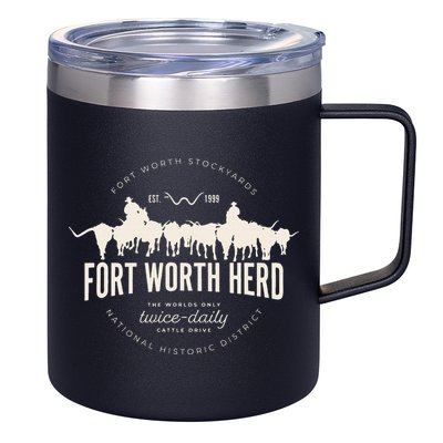 Fort Worth Texas Stockyards And Rodeo Cowboy 12oz Stainless Steel Coffee Mug