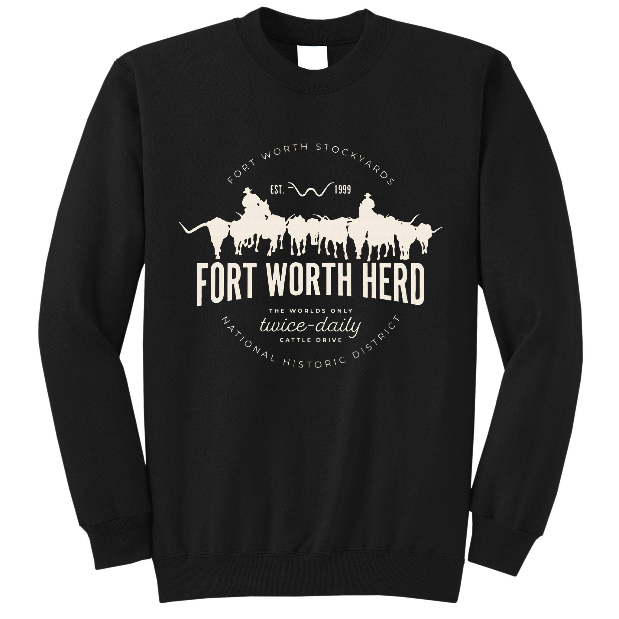 Fort Worth Texas Stockyards And Rodeo Cowboy Tall Sweatshirt