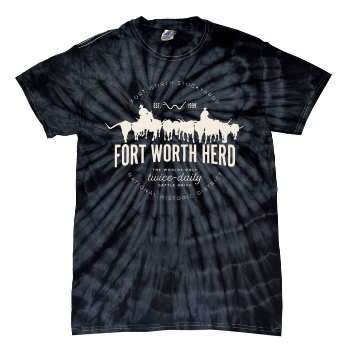 Fort Worth Texas Stockyards And Rodeo Cowboy Tie-Dye T-Shirt