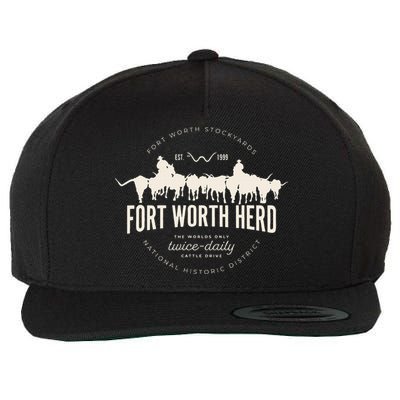 Fort Worth Texas Stockyards And Rodeo Cowboy Wool Snapback Cap
