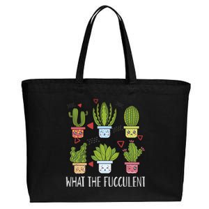 Funny What The Fucculent Gardening Succulent Lovers Cotton Canvas Jumbo Tote