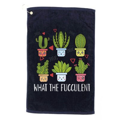 Funny What The Fucculent Gardening Succulent Lovers Platinum Collection Golf Towel