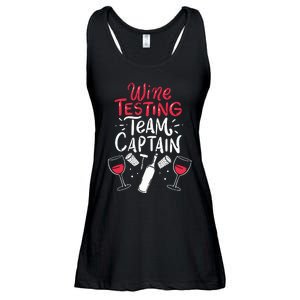 Funny Wine Tasting Team Shirts Wine Tasting Team Captain Ladies Essential Flowy Tank