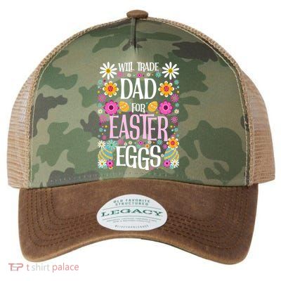 Funny Will Trade Dad Gift Easter Saying Gift Legacy Tie Dye Trucker Hat