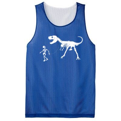 Funny Walking Trex Skeleton Gift Dinosaur Fan Funny Gift Mesh Reversible Basketball Jersey Tank