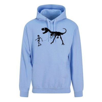 Funny Walking Trex Skeleton Gift Dinosaur Fan Funny Gift Unisex Surf Hoodie