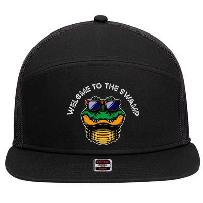 Florida Welcome To The Swamp 7 Panel Mesh Trucker Snapback Hat