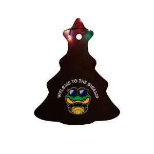 Florida Welcome To The Swamp Ceramic Tree Ornament