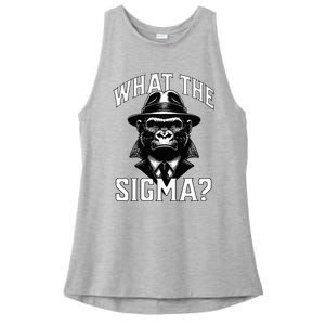 Funy What The Sigma Ironic Meme Brainrot Ladies PosiCharge Tri-Blend Wicking Tank