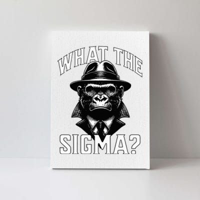 Funy What The Sigma Ironic Meme Brainrot Canvas