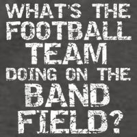 Funny What's The Football Team Doing On The Band Field Vector Backpack