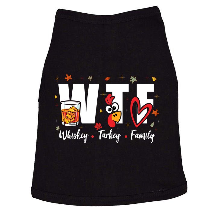 Funny Whiskey Turkey Family Bourbon Lovers Thanksgiving Doggie Tank