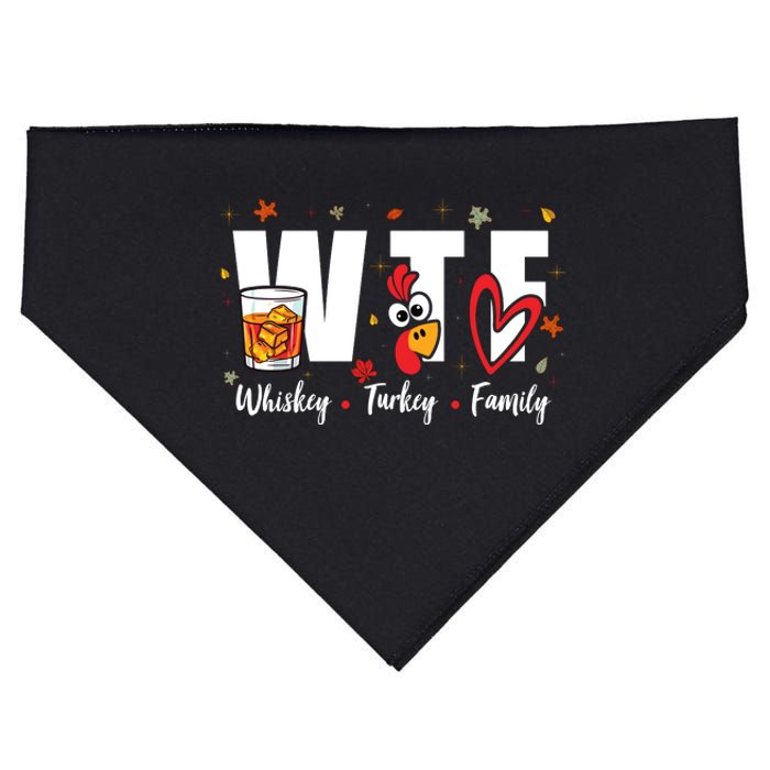 Funny Whiskey Turkey Family Bourbon Lovers Thanksgiving USA-Made Doggie Bandana