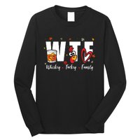 Funny Whiskey Turkey Family Bourbon Lovers Thanksgiving Long Sleeve Shirt