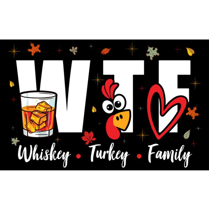 Funny Whiskey Turkey Family Bourbon Lovers Thanksgiving Bumper Sticker