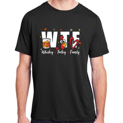 Funny Whiskey Turkey Family Bourbon Lovers Thanksgiving Adult ChromaSoft Performance T-Shirt