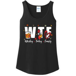 Funny Whiskey Turkey Family Bourbon Lovers Thanksgiving Ladies Essential Tank