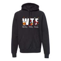 Funny Whiskey Turkey Family Bourbon Lovers Thanksgiving Premium Hoodie