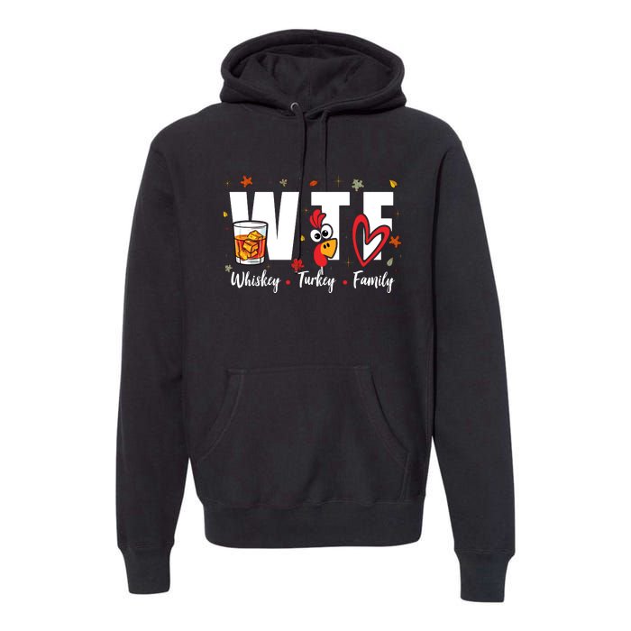 Funny Whiskey Turkey Family Bourbon Lovers Thanksgiving Premium Hoodie