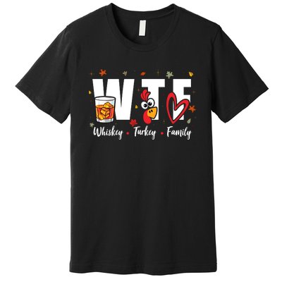 Funny Whiskey Turkey Family Bourbon Lovers Thanksgiving Premium T-Shirt