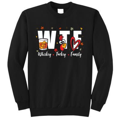 Funny Whiskey Turkey Family Bourbon Lovers Thanksgiving Tall Sweatshirt