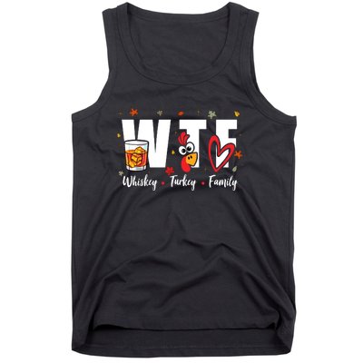 Funny Whiskey Turkey Family Bourbon Lovers Thanksgiving Tank Top