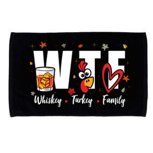 Funny Whiskey Turkey Family Bourbon Lovers Thanksgiving Microfiber Hand Towel