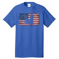 Ferret With The Usa Flag United States Of America Retro Gift Tall T-Shirt