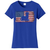 Ferret With The Usa Flag United States Of America Retro Gift Women's T-Shirt