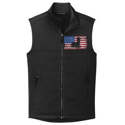 Ferret With The Usa Flag United States Of America Retro Gift Collective Smooth Fleece Vest