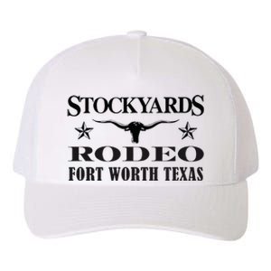 Fort Worth Texas Stockyards And Rodeo Cowboy Design Yupoong Adult 5-Panel Trucker Hat