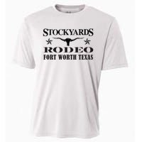 Fort Worth Texas Stockyards And Rodeo Cowboy Design Cooling Performance Crew T-Shirt