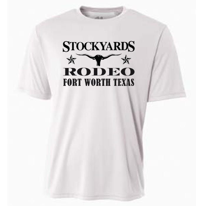 Fort Worth Texas Stockyards And Rodeo Cowboy Design Cooling Performance Crew T-Shirt