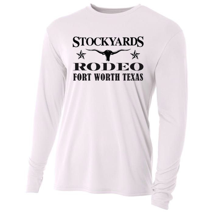 Fort Worth Texas Stockyards And Rodeo Cowboy Design Cooling Performance Long Sleeve Crew