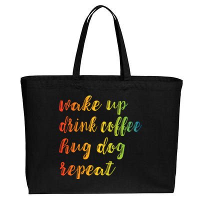 Funny Wake Up To Drink Coffee Cotton Canvas Jumbo Tote