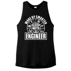 Funny Wake Up Smarter Sleep With A Engineer Ladies PosiCharge Tri-Blend Wicking Tank