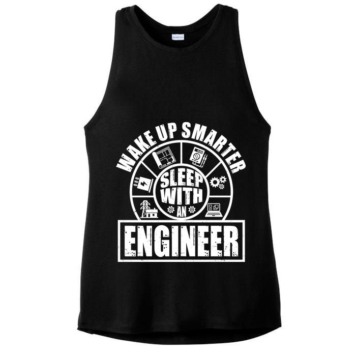 Funny Wake Up Smarter Sleep With A Engineer Ladies PosiCharge Tri-Blend Wicking Tank