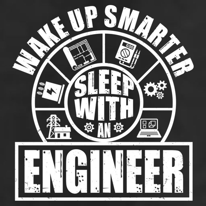 Funny Wake Up Smarter Sleep With A Engineer 7 Panel Mesh Trucker Snapback Hat
