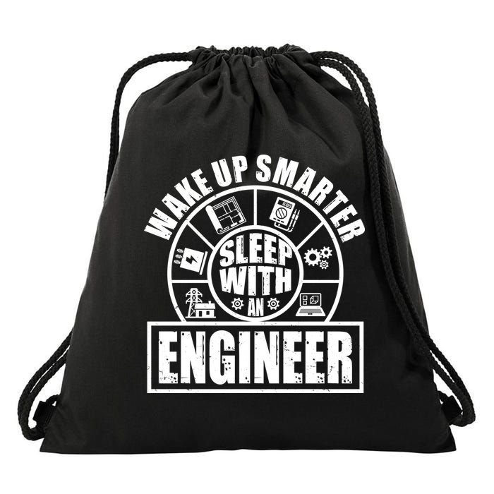Funny Wake Up Smarter Sleep With A Engineer Drawstring Bag