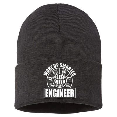 Funny Wake Up Smarter Sleep With A Engineer Sustainable Knit Beanie