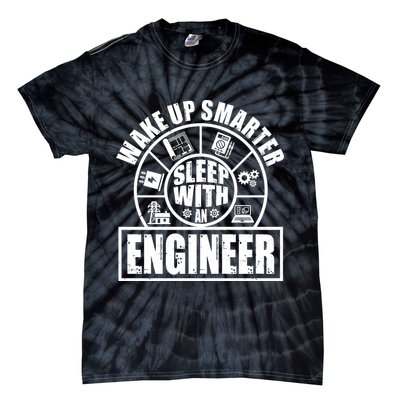 Funny Wake Up Smarter Sleep With A Engineer Tie-Dye T-Shirt