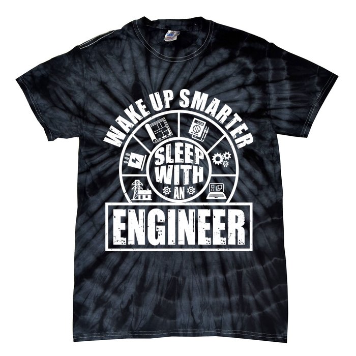 Funny Wake Up Smarter Sleep With A Engineer Tie-Dye T-Shirt