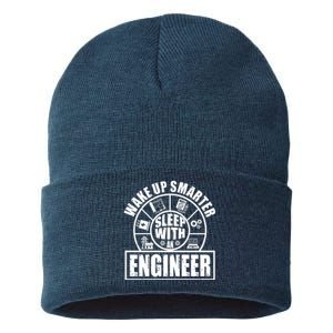 Funny Wake Up Smarter Sleep With A Engineer Sustainable Knit Beanie