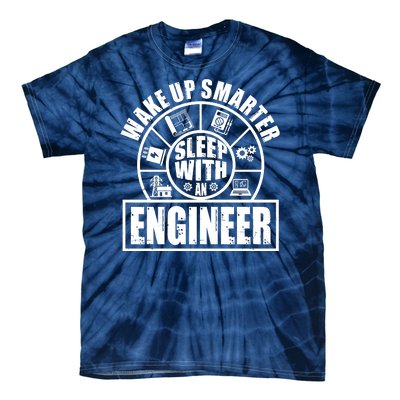 Funny Wake Up Smarter Sleep With A Engineer Tie-Dye T-Shirt